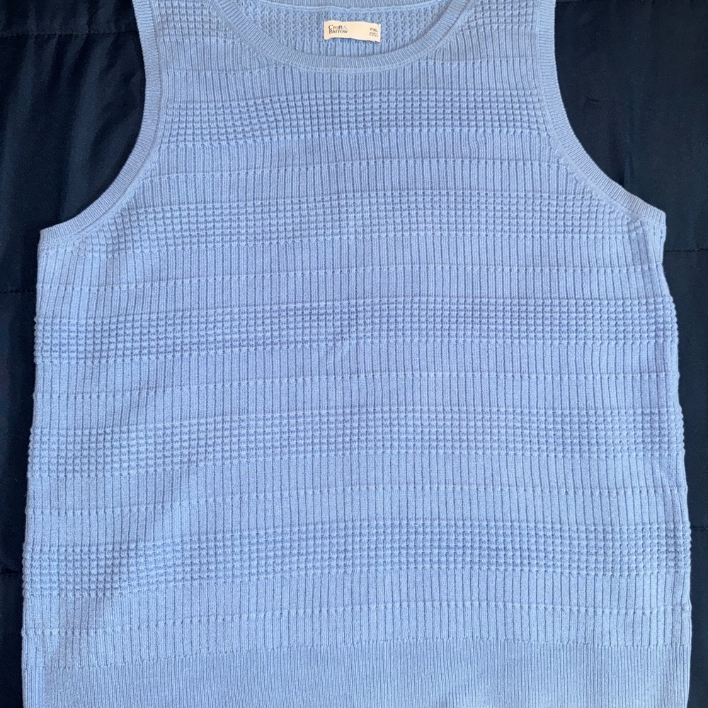 Croft & Barrow Light Blue Sweater Tank Top